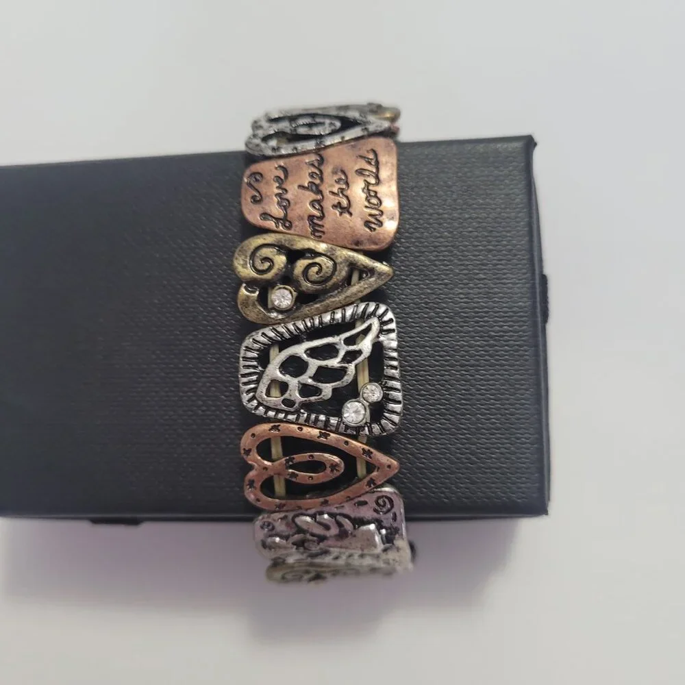 Hearts Watch Stretch Band Bracelet Womens